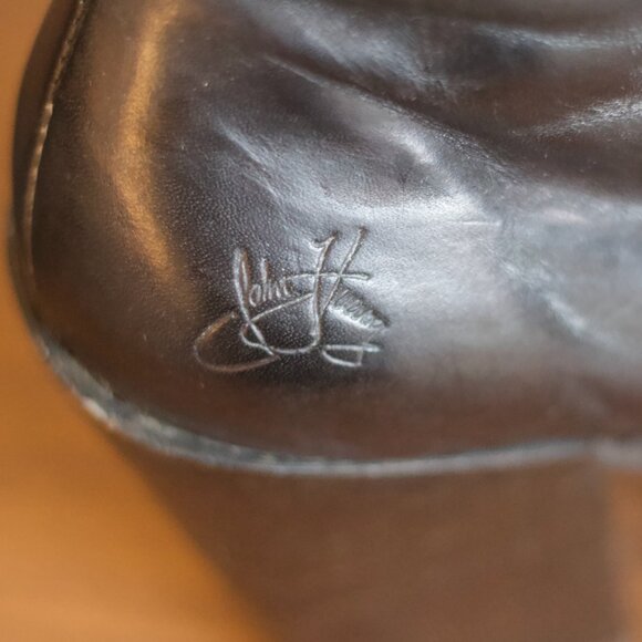 Unisex John Fluevog Swordfish Surrealist Pizza Leather Lace Up Boots - Picture 5 of 6